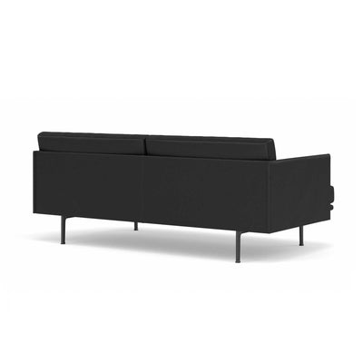 Muuto Outline Sofa 2-Seater, RefineLeatherBlack/Black w170xd84xh71cm