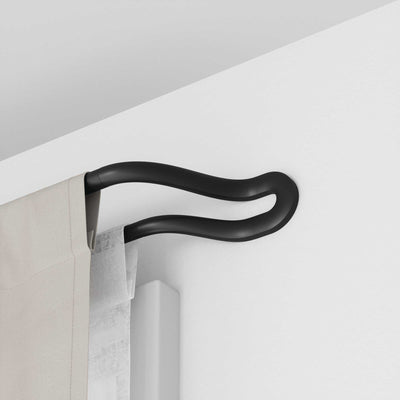 Umbra Midnight Blackout double curtain rod, matte black (42-120")
