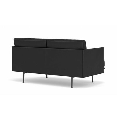 Muuto Outline Studio Sofa, RefineLeatherBlack/Black w140xd76xh71cm