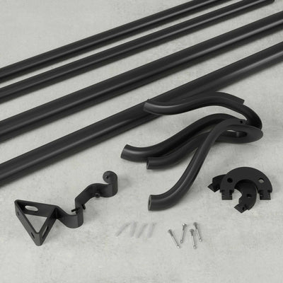 Umbra Midnight Blackout double curtain rod, matte black (42-120")