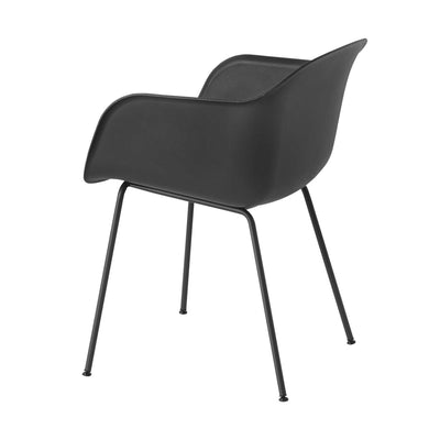 Muuto Fiber armchair tube base, black/black