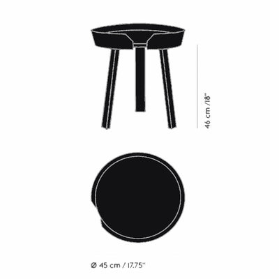 Muuto Around Ø45 coffee table, black