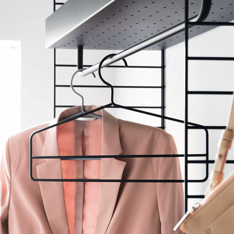 String Coat hanger, black (set of 4)