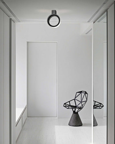 Magis Chair One Concrete, black/black (swivel base with self-returning mechanism)