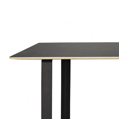 Muuto 70/70 table 255x108, black linoleum/plywood/black