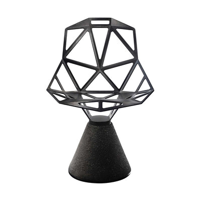 Magis Chair One Concrete, black/black (swivel base with self-returning mechanism)