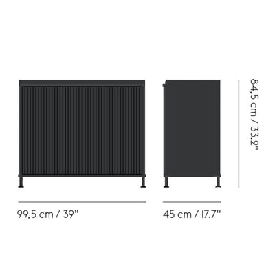 Muuto Enfold Sideboard High , Black-Black