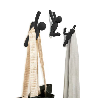 Umbra Buddy wall hooks, black