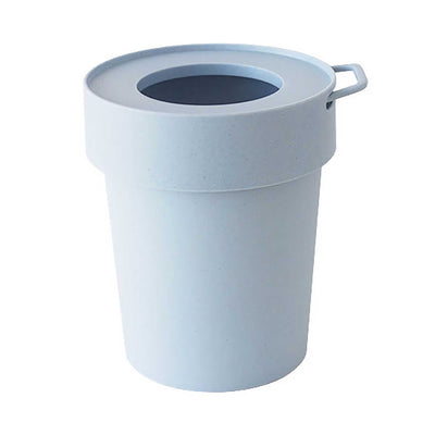 Hachiman Tap trash bin with lid large, smokey blue (10 L)