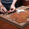 WoodPecStudio 3D wooden world map large (150x90cm)