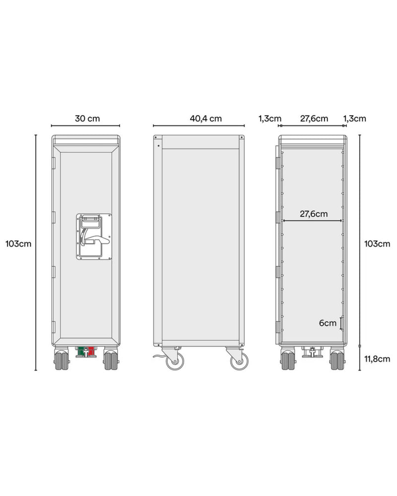 Bordbar Trolley Typomap Blue