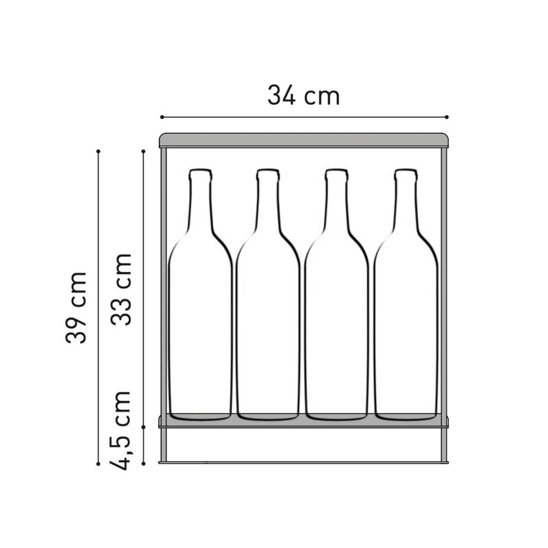 Kriptonite Canitinetta wall shelf 34x39cm, matt white