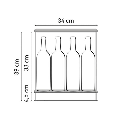 Kriptonite Canitinetta wall shelf 34x39cm, matt black