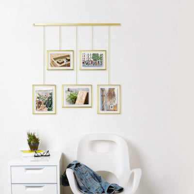 Umbra Exhibit picture frame (set of 5), brass