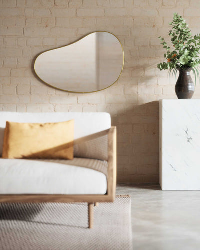 Umbra Hubba Pebble wall mirror 60x90, brass