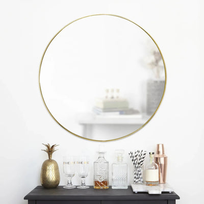 Umbra Hubba round wall mirror ø85, brass