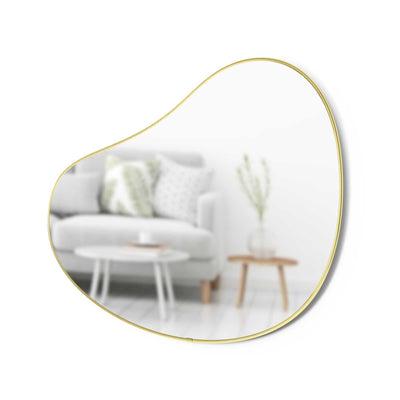 Umbra Hubba Pebble wall mirror 60x90, brass