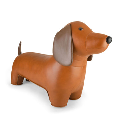 Zuny Large Teckel Animal Stool, tan/brown