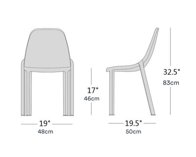 Emeco Broom stacking chair, white