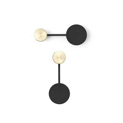 Audo Copenhagen Afteroom Coat Hanger Small , Brass/Black