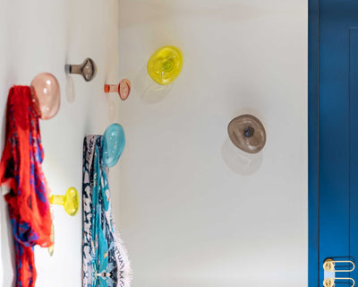 Petite Friture Bubble coat hook small, transparent coral