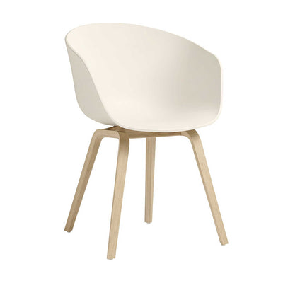 Hay About A Chair AAC 22, cream white/matt lacquered oak