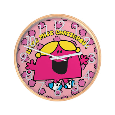 Mr. Men Little Miss birch clock, little miss chatterbox