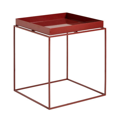 HAY Tray side table M, Chocolate High Glass (40x40 cm)