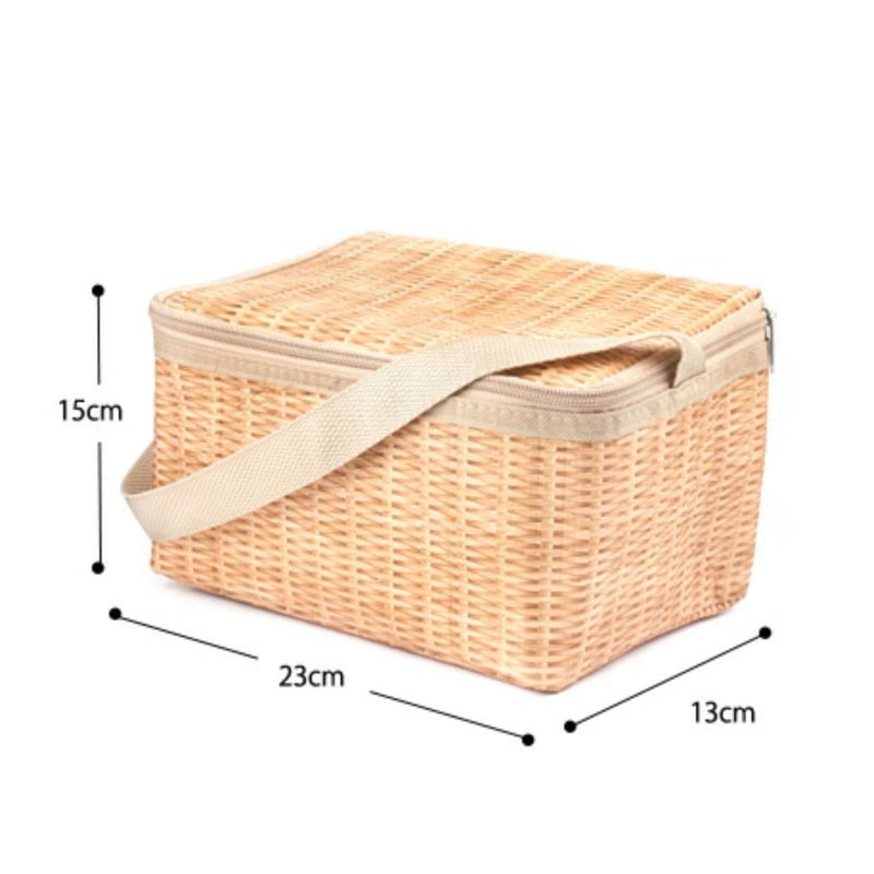 Kikkerland Wicker Lunch Box
