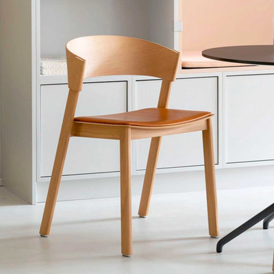 Muuto Cover side chair, cognac leather/oak