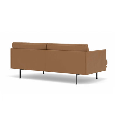 Muuto Outline 2-Seater sofa, cognac leather/black