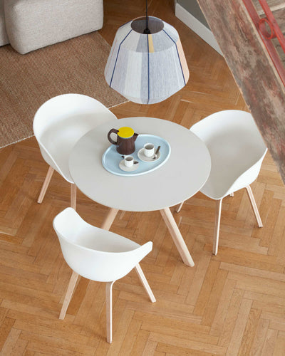Hay About A Chair AAC 22, cream white/matt lacquered oak