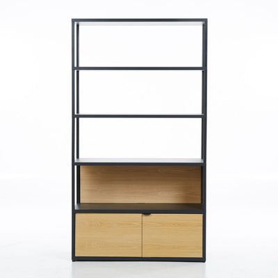 HAY New Order Cupboard With Wooden Sliding Door 170cm , Charcoal/Oak