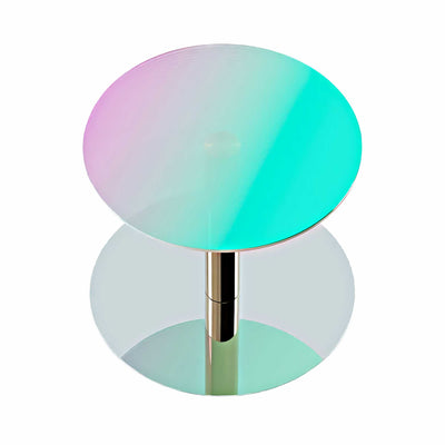 NEO/CRAFT Dia side table (Ø50cm), magenta/cyan