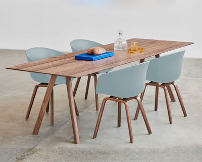 Hay About A Chair AAC 22, dusty blue/walnut lacquered