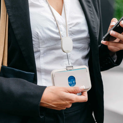 Orbitkey ID Card Holder Pro (with Lanyard), stone
