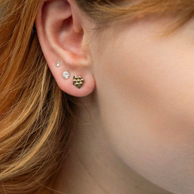 Miffy 18Ct Gold Vermeil Studs , Daisy