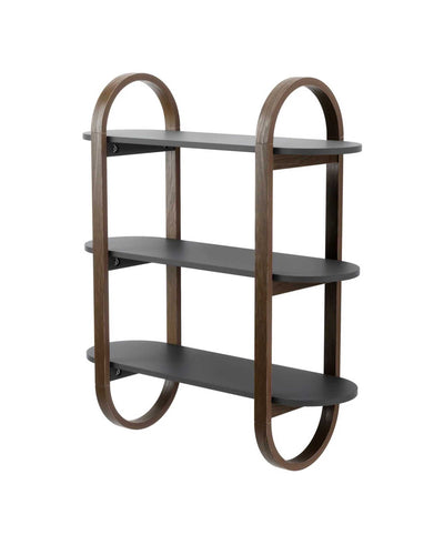 Umbra Bellwood Wall Shelf, black/walnut