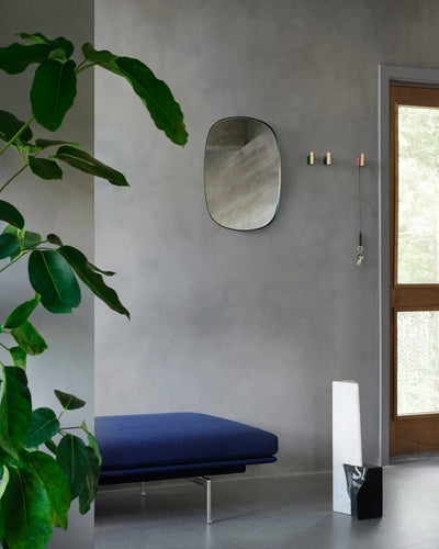 Muuto Framed mirror small, dark green/clear glass (59x44 cm)