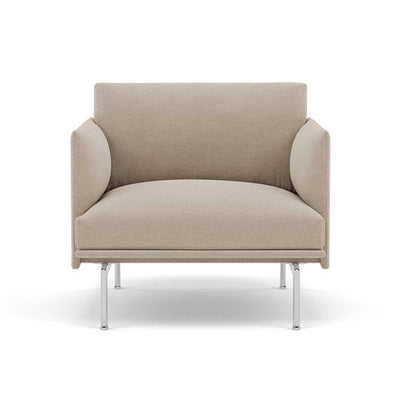 Muuto Outline Studio Chair, Ocean32/PolishedAluminum w78xd76xh71cm