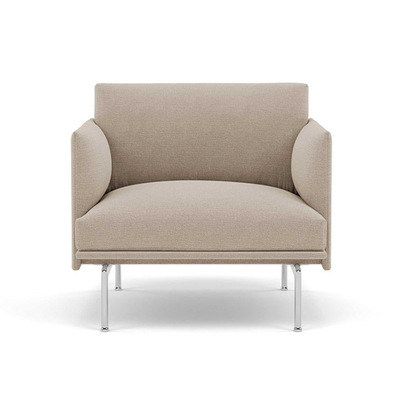 Muuto Outline Studio Chair, Ocean32/PolishedAluminum w78xd76xh71cm
