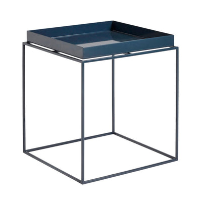 HAY Tray side table M, Deep Blue High Gloss (40x40 cm)