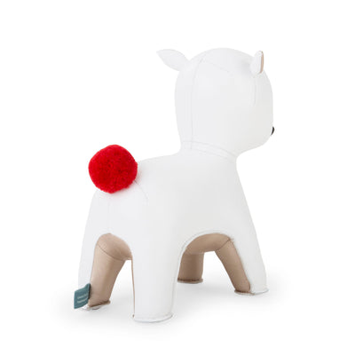 Zuny Bookend Red Pom Pom Deer Pipi, white/pearl gold