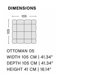 HAY Quilton Ottoman 05, Swarm Multi-colour