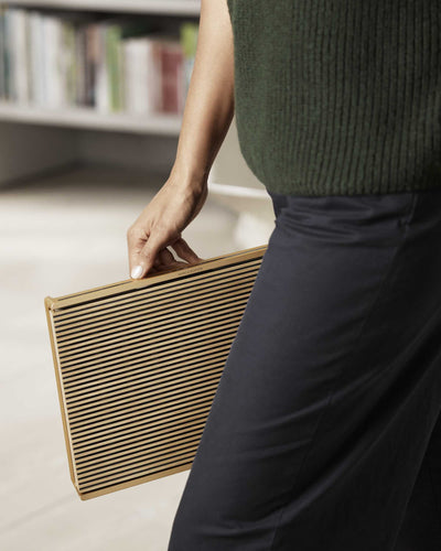 Bang & Olufsen Beosound Level Portable Speaker, gold/oak
