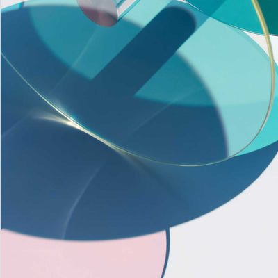NEO/CRAFT Dia side table (Ø50cm), magenta/cyan