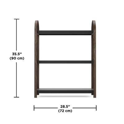 Umbra Bellwood 3-Tiered Freestanding Shelf, black/walnut