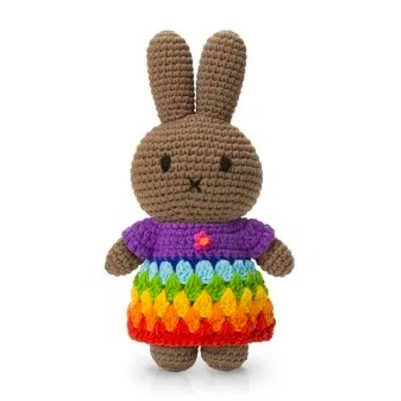 Just Dutch Melanie crochet, Brightly Rainbow Dress