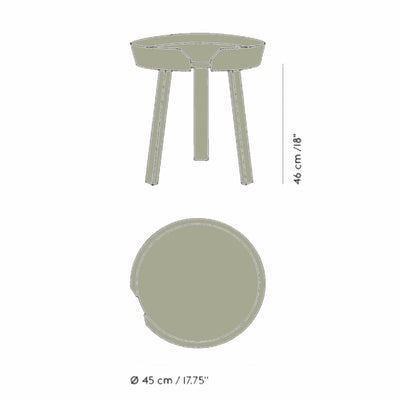 Muuto Around Ø45 coffee table, dusty green