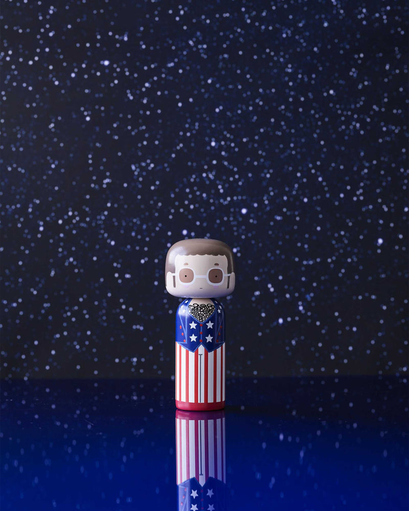 Lucie Kaas kokeshi doll 15cm, elton in usa